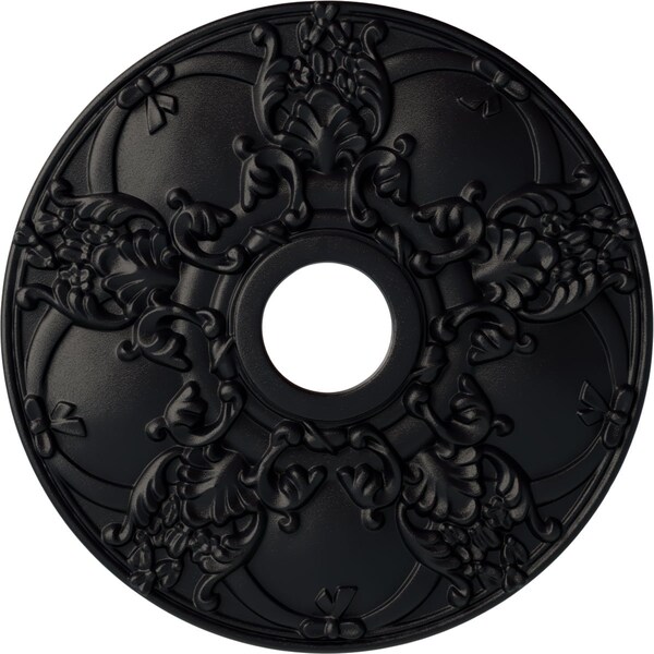 Ekena Millwork Norwich Ceiling Medallion (Fits Canopies up to 4 1/2"), 18"OD x 3 1/2"ID x 1 3/8"P, Steel Gray CM18NOSGS - main